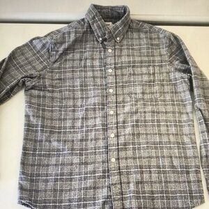 Men's Gray Plaid Shirt